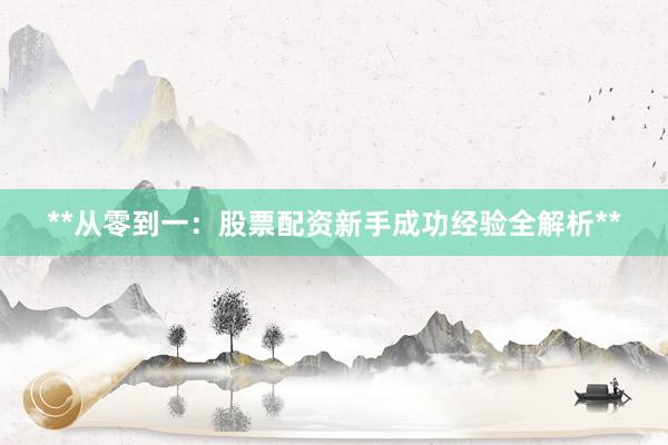 **从零到一：股票配资新手成功经验全解析**