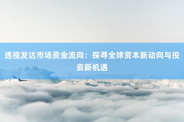 透视发达市场资金流向：探寻全球资本新动向与投资新机遇