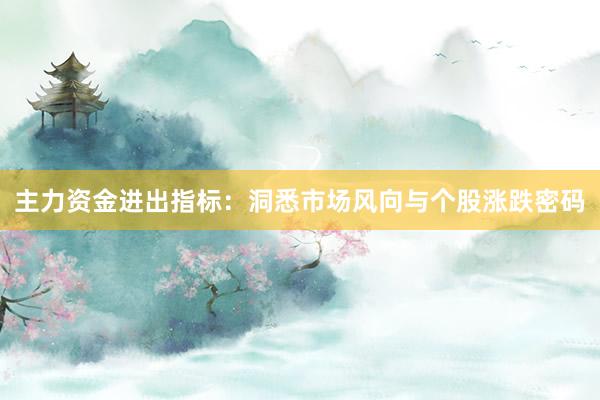 主力资金进出指标：洞悉市场风向与个股涨跌密码