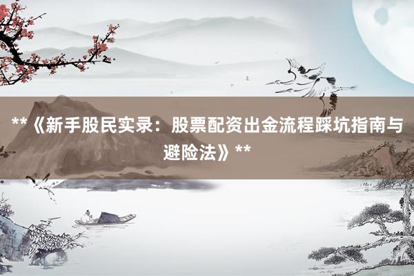 **《新手股民实录：股票配资出金流程踩坑指南与避险法》**