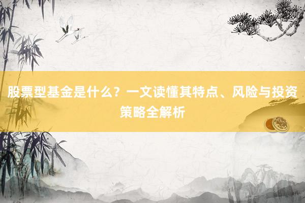 股票型基金是什么？一文读懂其特点、风险与投资策略全解析