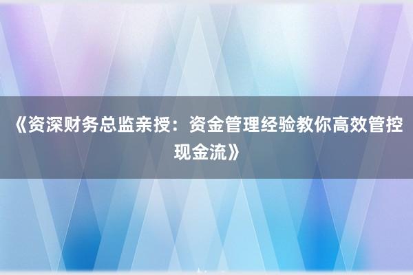 《资深财务总监亲授：资金管理经验教你高效管控现金流》